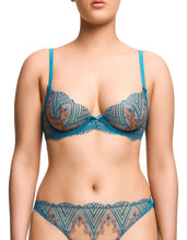 Load image into Gallery viewer, Dita Von Teese Fortunia Plunge UW Bra - Mosaic Blue
