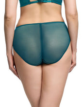 Load image into Gallery viewer, Dita Von Teese Victress Foil Hi Cut Brief - Kingfisher