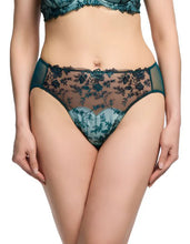 Load image into Gallery viewer, Dita Von Teese Victress Foil Hi Cut Brief - Kingfisher