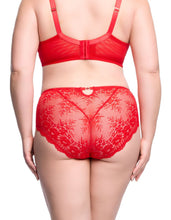 Load image into Gallery viewer, Dita Von Teese Floradora Hi Cut Brief - Flame