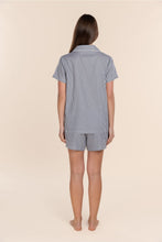 Load image into Gallery viewer, Gingerlilly Camilla Cotton PJ Set - Navy Stripe