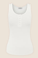 Load image into Gallery viewer, Gingerlilly Liberty Ribbed Singlet - Ivory