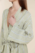 Load image into Gallery viewer, Gingerlilly Rosalind Linen Robe - Olive