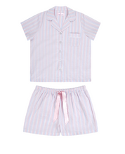 Load image into Gallery viewer, Magnolia Lounge Cotton Shortie PJ Set - Valencia Stripe