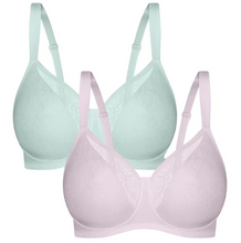 Load image into Gallery viewer, Triumph Lacy Minimiser 2 Pack - Mint/Lavender