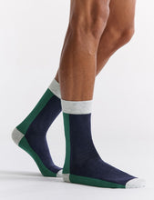 Load image into Gallery viewer, Ambra Men's Two Tone Crew Sock