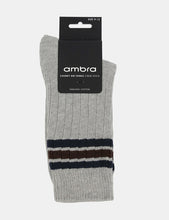 Load image into Gallery viewer, Ambra Men's Chunky Rib Crew Sock