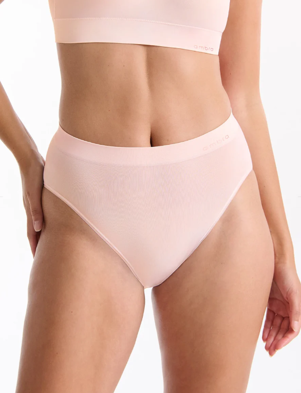 Ambra Bondi Bare Hi Cut Brief - Shell