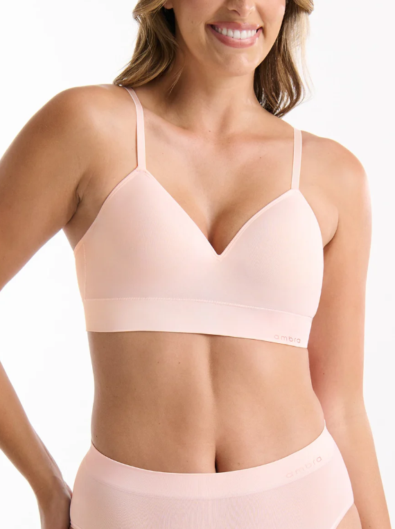 Ambra Bondi Bare Longline Bra - Shell