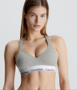 Calvin Klein Lightly Lined Bralette - Grey Heather