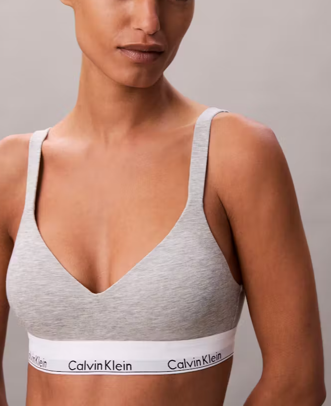 Calvin Klein Icon Cotton Modal Lift Bralette - Grey Heather