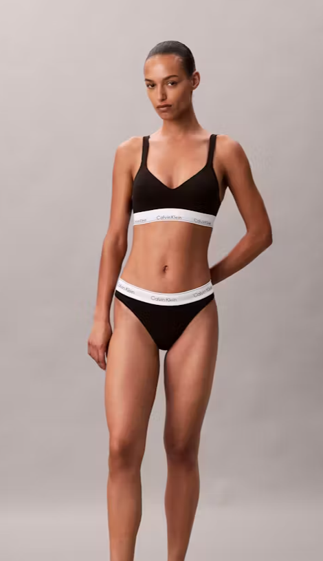 Calvin Klein Icon Cotton Modal Lift Bralette - Black