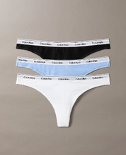 Load image into Gallery viewer, Calvin Klein Icon Logo Thong 3 Pack - Blue
