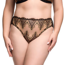 Load image into Gallery viewer, Dita Von Teese Fortunia Hi Cut Brief - Black
