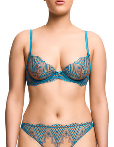 Dita Von Teese Fortunia Plunge UW Bra - Mosaic Blue
