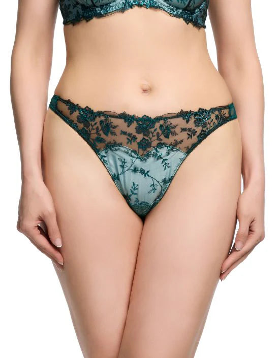 Dita Von Teese Victress Foil G-String - Kingfisher