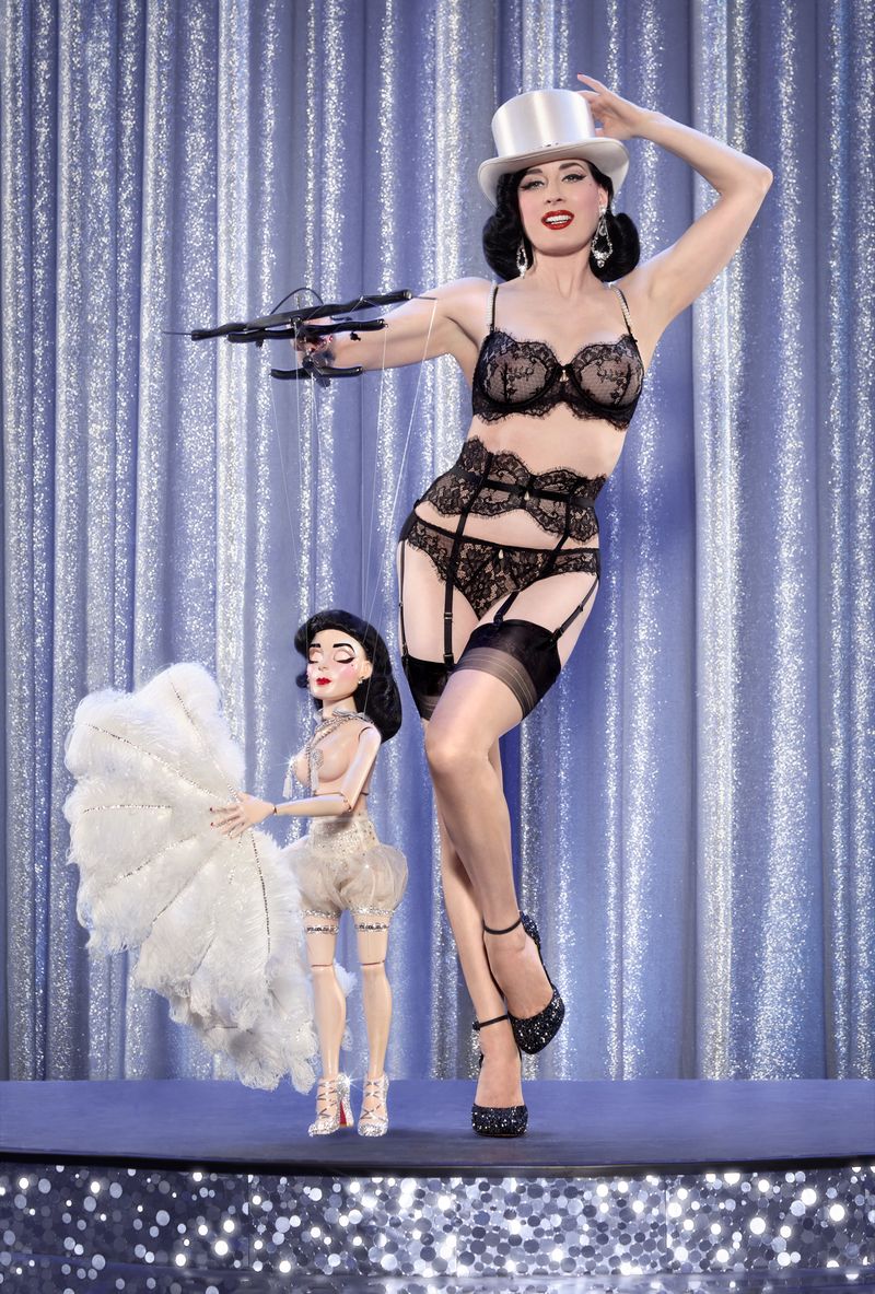 Dita Von Teese Perlez Balconette Bra - Black