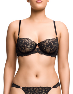 Dita Von Teese Floradora Balconette Bra - Black