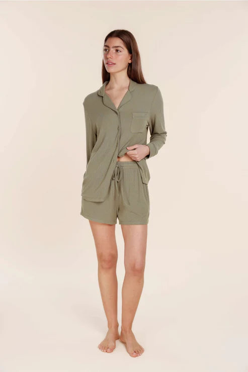 Gingerlilly Adelaide Ribbed Short - Olive