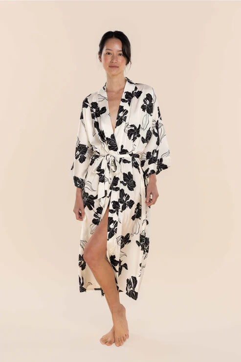 Gingerlilly Daisy Silky Satin Robe