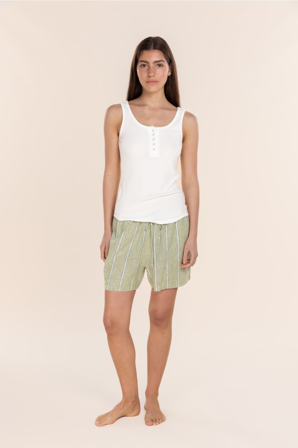 Gingerlilly Ophelia Linen Short - Olive