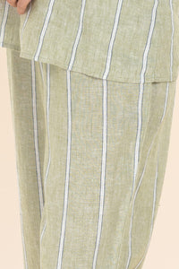 Gingerlilly Zoey Linen Sleep Pant - Olive