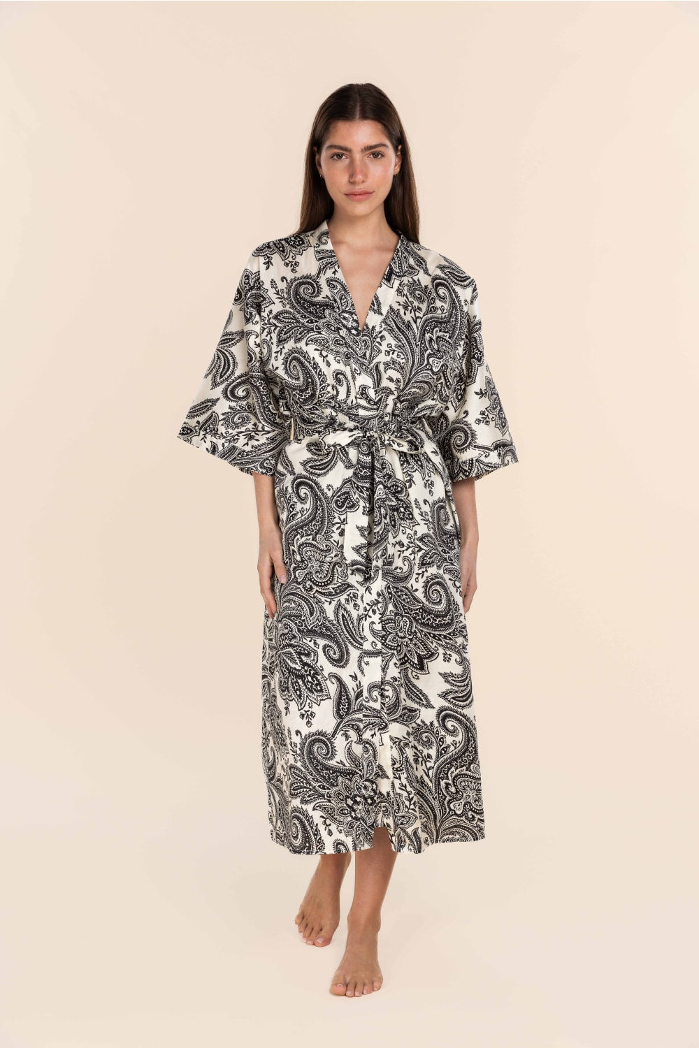 Gingerlilly Annie Cotton Robe - Cream