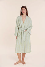 Load image into Gallery viewer, Gingerlilly Rosalind Linen Robe - Olive
