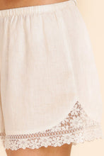 Load image into Gallery viewer, Gingerlilly Valencia Linen Lace Short - Natural
