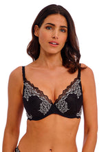 Load image into Gallery viewer, Wacoal Lace Perfection Push Up Bra - Black/Ivory
