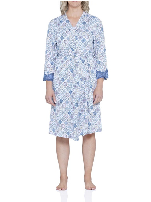 Magnolia Lounge Bamboo Gown - Capri Tile