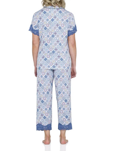 Magnolia Lounge Bamboo PJ Set - Capri Tile