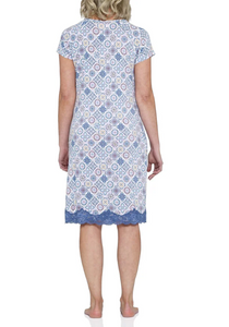 Magnolia Lounge Bamboo Nightie - Capri Tile