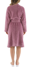 Load image into Gallery viewer, Magnolia Lounge Cable Jacquard Button Up Gown - Mauve
