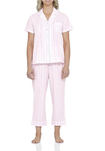Magnolia Lounge Cotton PJ Set - Valencia Stripe