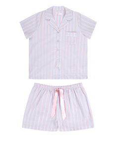 Magnolia Lounge Cotton Shortie PJ Set - Valencia Stripe