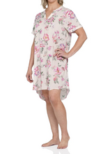 Load image into Gallery viewer, Magnolia Lounge Oriental Tee Shirt Nightie - Barcelona Floral
