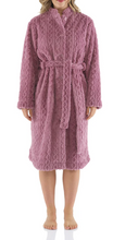 Load image into Gallery viewer, Magnolia Lounge Cable Jacquard Button Up Gown - Mauve
