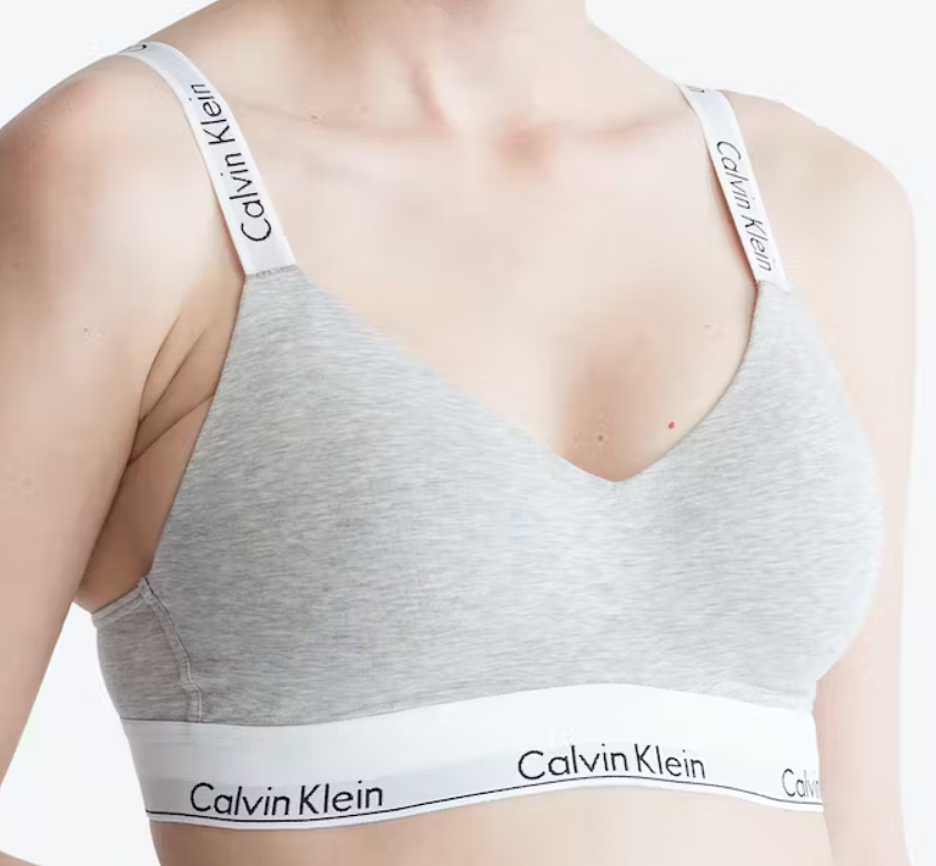 Calvin Klein Modern Cotton Lightly Lined Bralette - Grey Heather – Donna  Bella Lingerie
