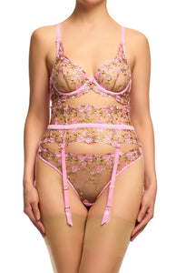 Dita Von Teese Rosewyn Suspender Belt - Charming Pink