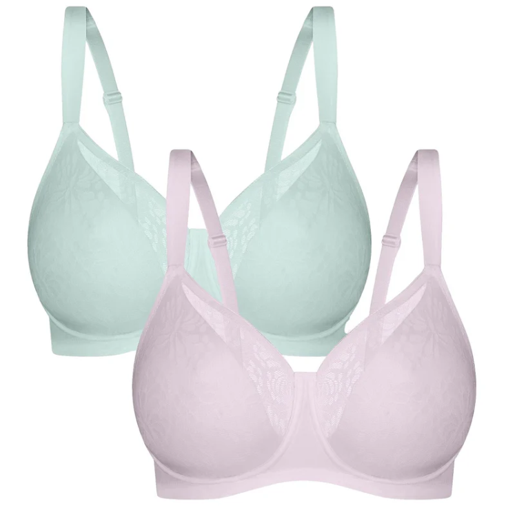 Triumph Lacy Minimiser 2 Pack - Mint/Lavender