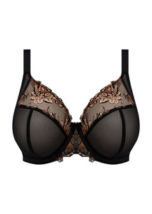 Elomi Teagan UW Plunge Bra - Black/Almond