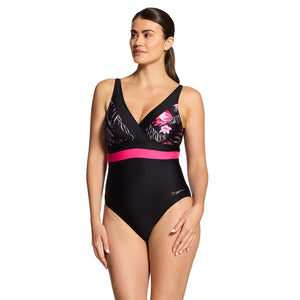 Zoggs Squareback One Piece - Safari Leaf