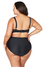 Load image into Gallery viewer, Artesands Botticelli Rouched Side High Waist Swim Pant - Black
