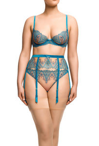 Dita Von Teese Fortunia Plunge UW Bra - Mosaic Blue