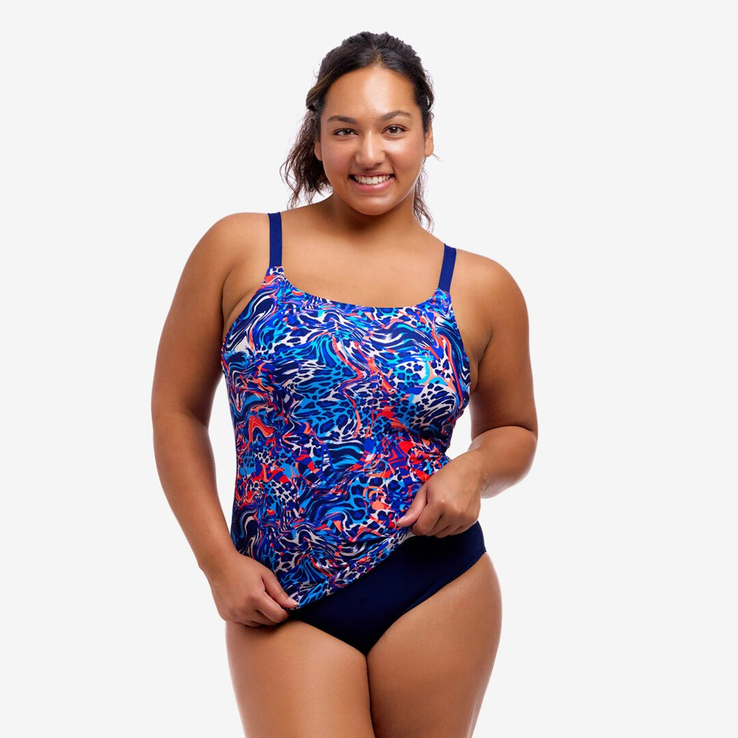 Funkita Scoop Neck Tankini - Mad Cat