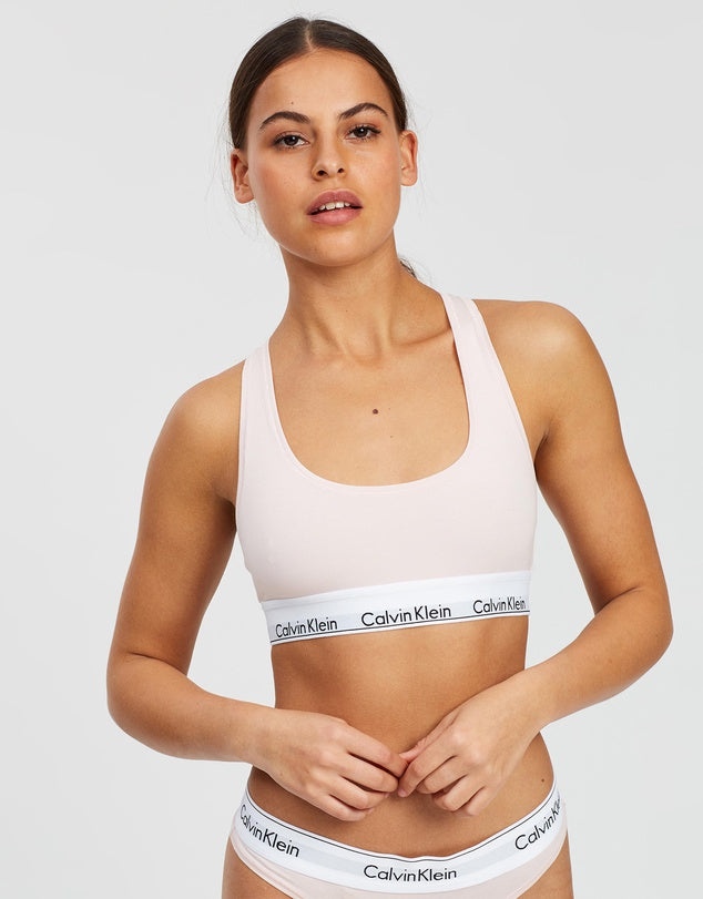 Calvin Klein Cotton Unlined Bralette - Nymphs Thigh