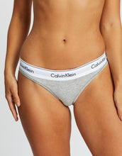 Load image into Gallery viewer, Calvin Klein Cotton Thong - Grey Heather
