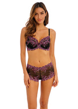 Load image into Gallery viewer, Wacoal Embrace Lace Boyshort Brief - Black/Berry
